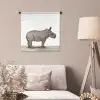Neushoorn - Dieren - Kinderen - Jongens - Meisjes Wandkleed katoen klein -sfeer4
