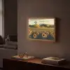 Zonnebloem - Veld - Windmolen Light Box met batterij (Wandlamp) middel -sfeer1