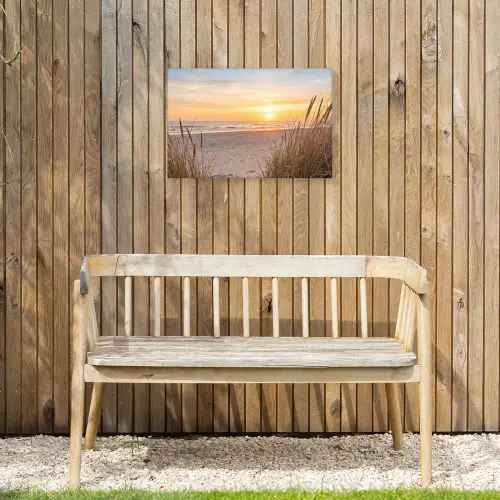 Zonsondergang - Duinen - Zee Tuinposter op houten frame 2 cm dik klein -sfeer4