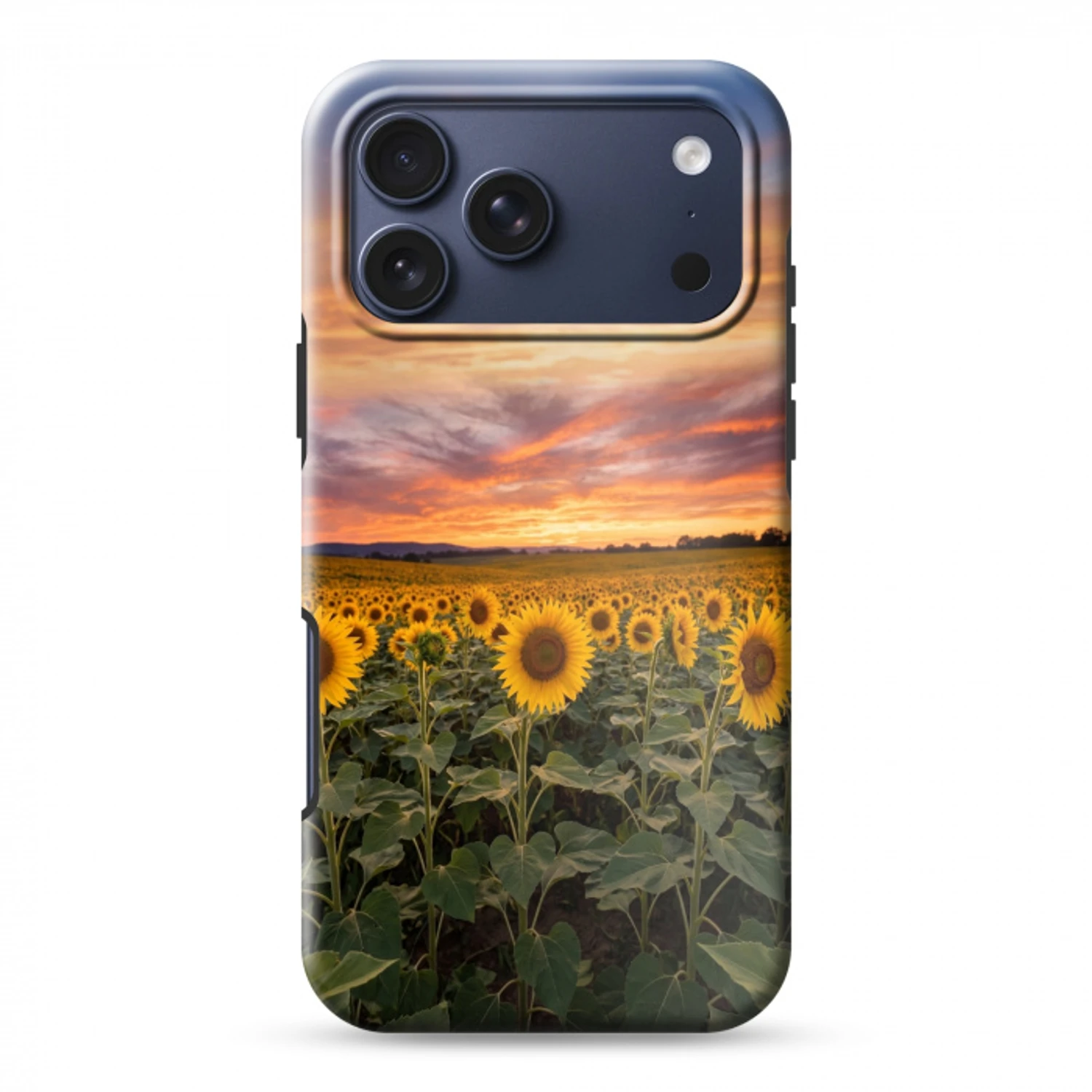 Zonnebloemen - Heuvellandschap - Geel Toughcase MagSafe Apple iPhone 17 Pro Max klein -3d