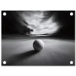 Golfbal - Wazig - Zwart tuinposter los doek klein -3d