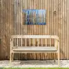 Skyline - Wolkenkrabbers - Water - Blauw Tuinposter op houten frame 2 cm dik klein -sfeer4