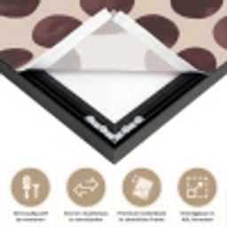 Stippen - Patroon - Bruin Textielframe zwart klein 947 -USP_closeupNL