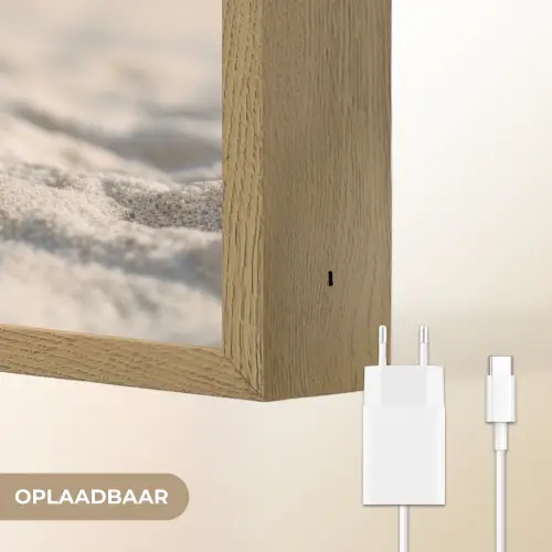 Stenen - Stapel - Zand - Zee Light Box met batterij (Wandlamp) middel -USP_websiteoplaadbaarNL