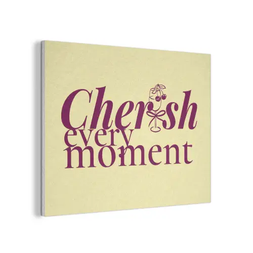 Cherish every moment - Cocktailglas - Geel PET vilt klein -3d