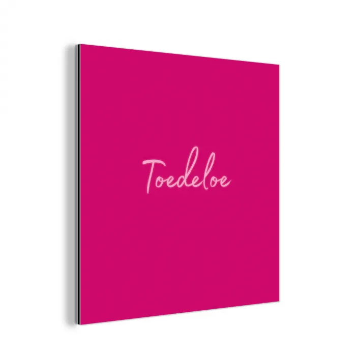 Toedeloe - Roze aluminium wit klein -3d