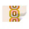 Stapel - Vormen - Geblokt - Oranje Muursticker klein -3d