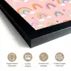 Regenboog - Patroon - Pastel - Handgetekend fotolijst zwart zonder passe partout klein -sfeer2