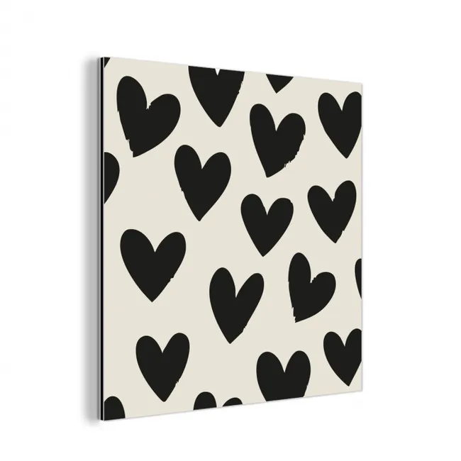 Hartjes - Zwart - Beige aluminium wit klein -3d