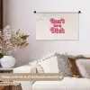 Tekst - Boodschap - Roze Wandkleed katoen klein -sfeer1