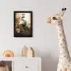 Pauw - Pauwenveren - Bloemen - Vogels - Botanisch fotolijst zwart zonder passe partout klein -usfeer4_kinderkamer