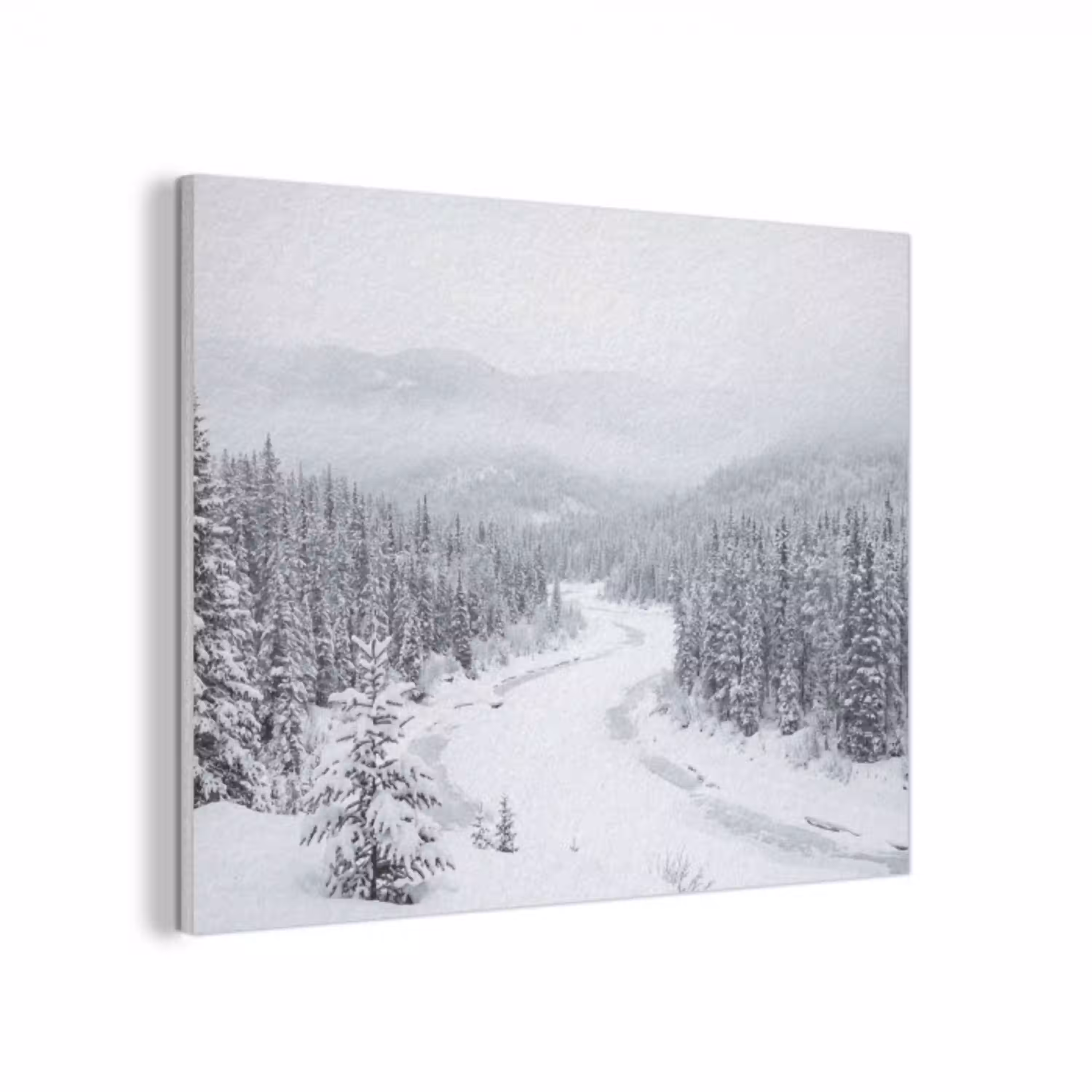 Rivier - Bevroren - Landschap - Winter PET vilt klein -3d