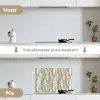 Slang - Patroon - Taupe keuken achterwand spatscherm klein 900 -voor_na_NL