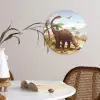 Dinosaurus - Landschap - Tropisch - Kinderen - Jongens Wandcirkel kunststof plaat 5mm dik klein -sfeer4