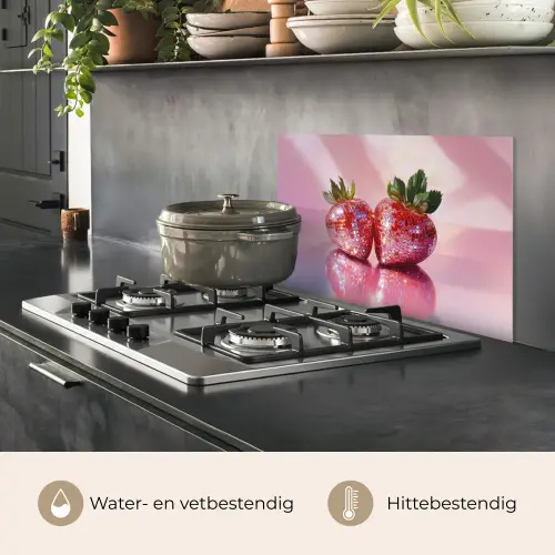 Disco - Fruit - Glitter - Strawberry keuken achterwand spatscherm klein -usp_NL