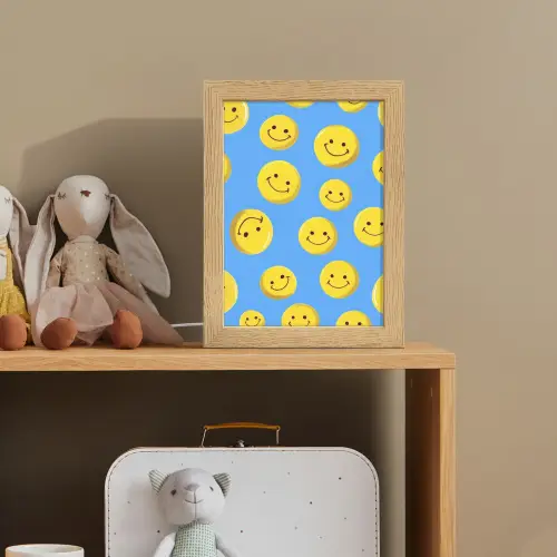 Smileys - Geel - Blauw Light Box met kabel klein -sfeer2_kind