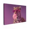 Panter - Zonnebril - Kauwgombel - Roze canvas 2cm klein -z3d