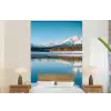 Landschap - Winter - Meer - Bergen - Uitzicht - IJs fotobehang vinyl groot -bed