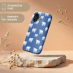 IJsbeer - Patroon - Blauw Toughcase MagSafe Apple iPhone 17 klein 1017 -USP_RandenV_DE
