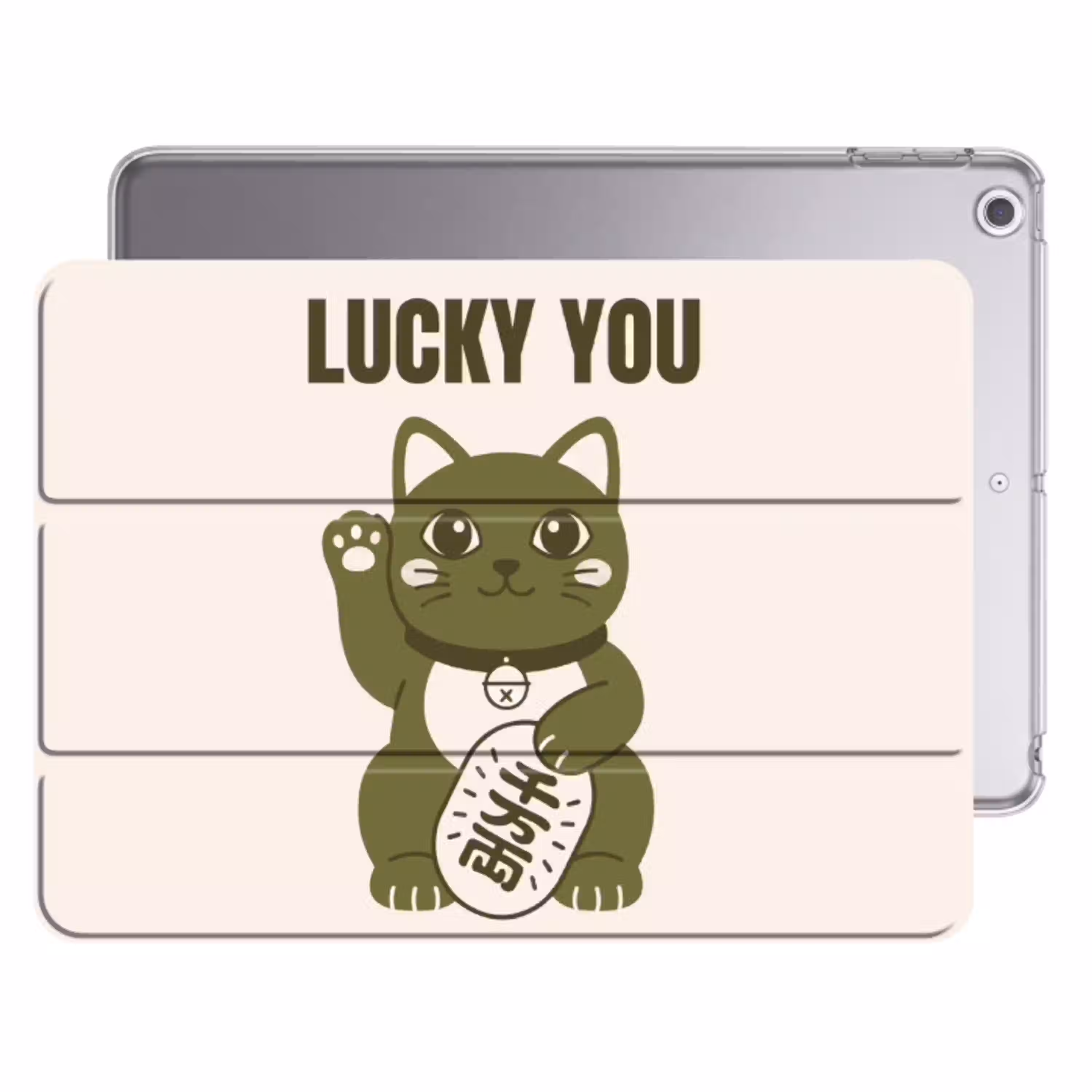 Kat - Geluk - Dieren - Modern - Groen Apple iPad 2017 middel -threedimensional_3d_global