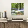 Bos - Pad - Bloemen - Paars - Groen - Natuur aluminium wit klein -sfeer1