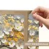 Boom - Bloemen - Goud - Beige Light Box met batterij (Wandlamp) middel -USP_websiteprintNL