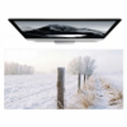 Hek - Sneeuw - Mist - Platteland - Nostalgisch Muismat XXL klein -zzz3d