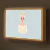 Prinses - Kroon - Blauw - Stippen Light Box met batterij (Wandlamp kind) middel -z3d_website