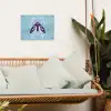 Bladeren - Wit - Vlinder - Insect tuinposter los doek klein -sfeer7