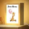Giraf - Baby - Dieren - Roze ballon Light Box met kabel (Kinderlampje) klein -zzzz_3d_website