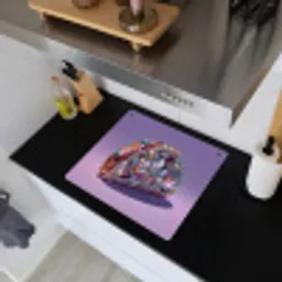Edelstenen - Glitters - Paars - Kleurrijk Inductie beschemer met haakjes middel -sfeer1