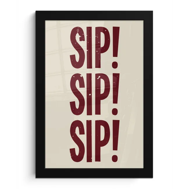 Japandi - Vintage - Decoratie - Rood fotolijst zwart zonder passe partout klein -3d