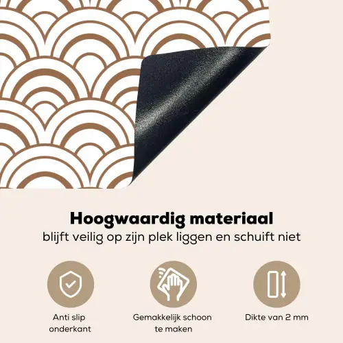 Klassiek - Motief - Terracotta Inductie beschemer met haakjes klein 777 -ky-onderkant-nl