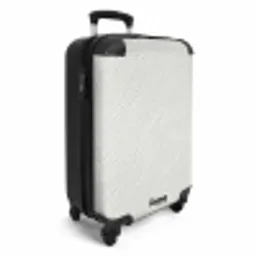 Golven - Ribbels - Wit NBS - Handbagage koffer - Volwassenen Unisex middel -productfoto_3d