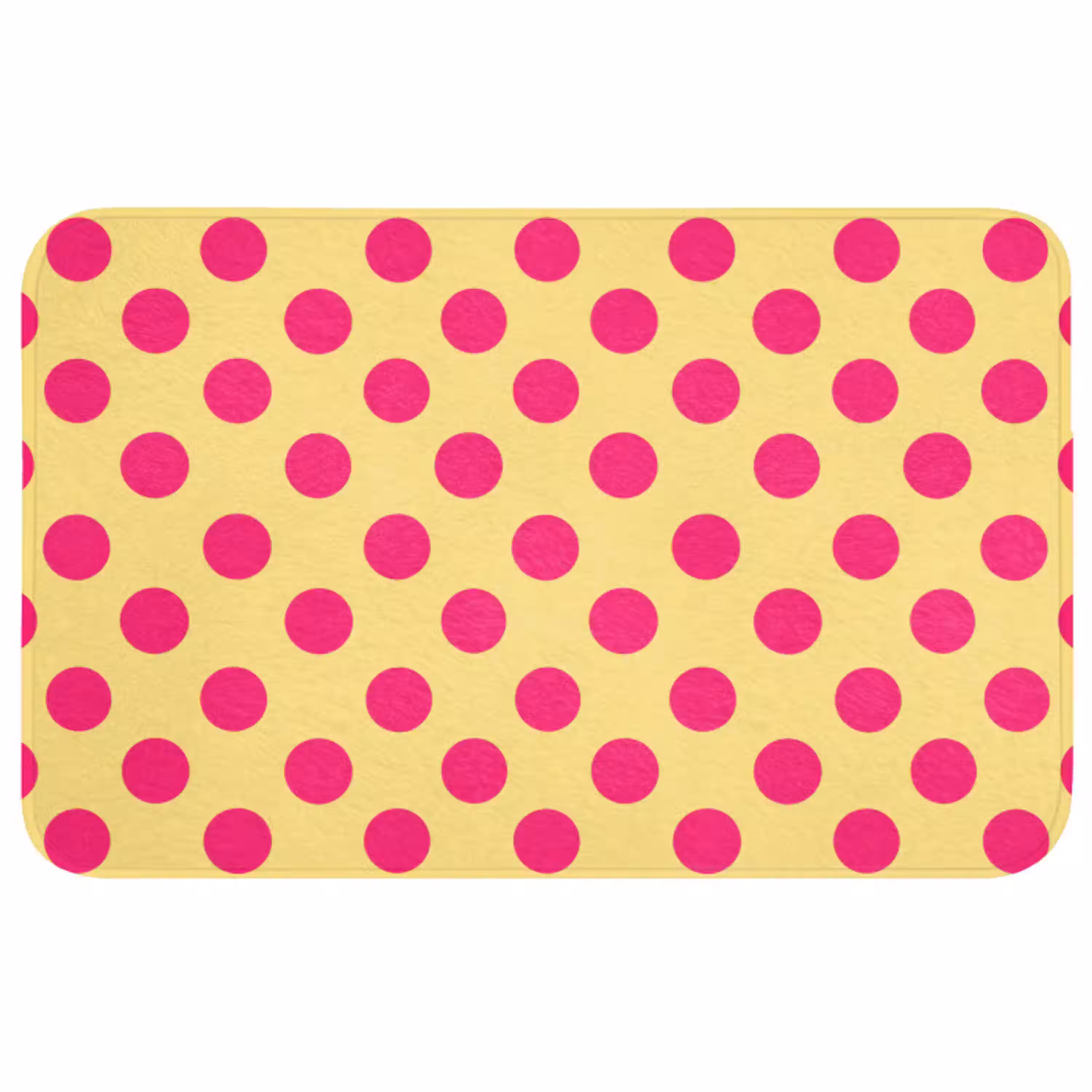 Roze - Stippen - Geel Badmat middel 997 -3d