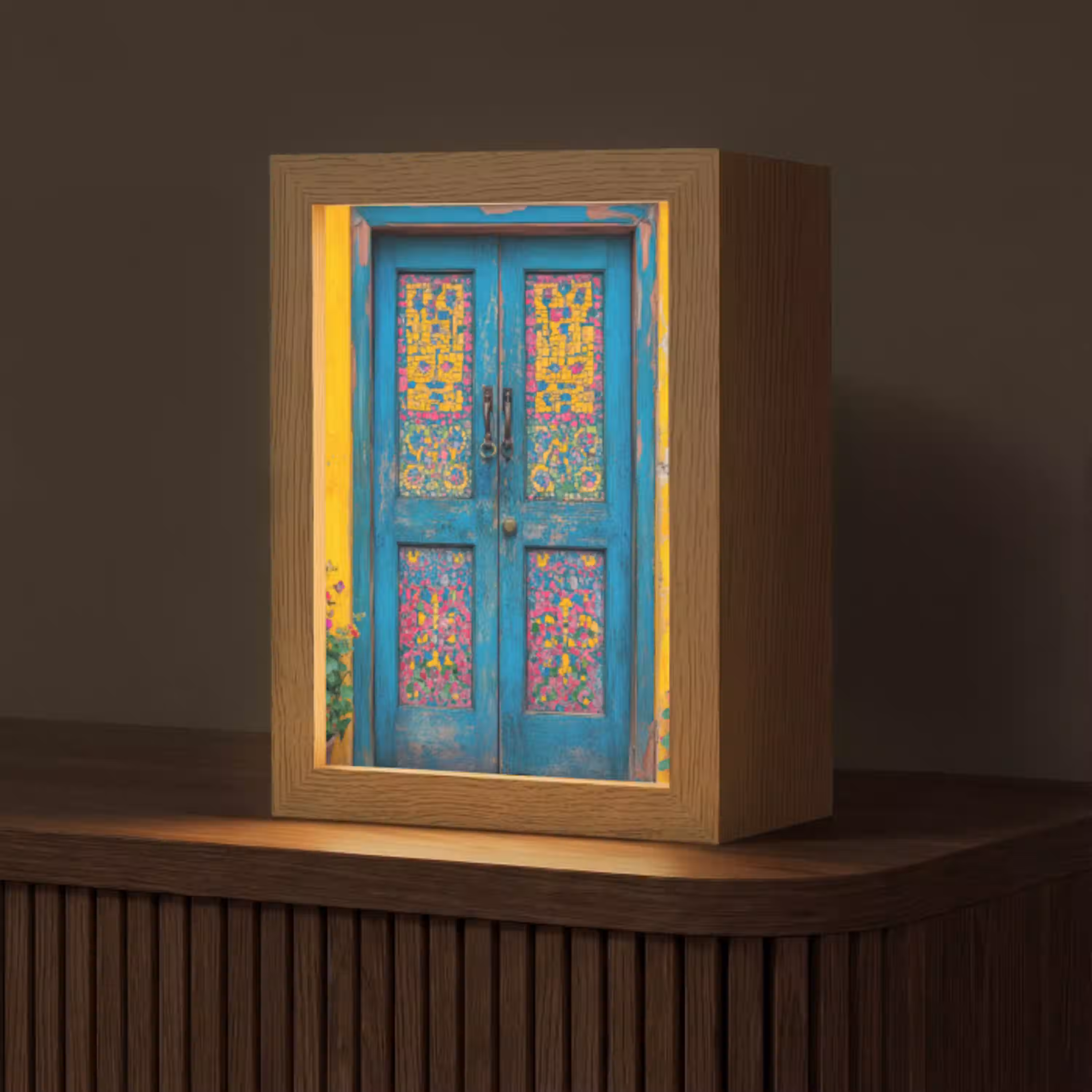 Deuren - Kleurrijk - Planten Light Box met kabel (Tafellamp) klein -z3d_website