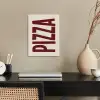 Pizza - Vintage - Decoratie - Japandi poster papier klein -sfeer1