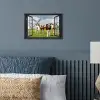 Doorkijk - Koe - Molen - Koeien - Weiland - Gras - Groen poster papier klein -sfeer2