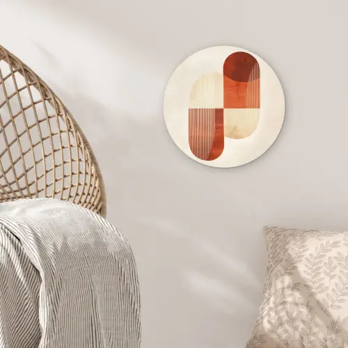 Bogen - Beige - Vormen Wandcirkel plexiglas klein -sfeer5