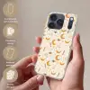 Boho - Print - Ogen - Maan - Veren - Beige Telefoonhoesje iPhone 17 Pro klein -sfeer3_NL