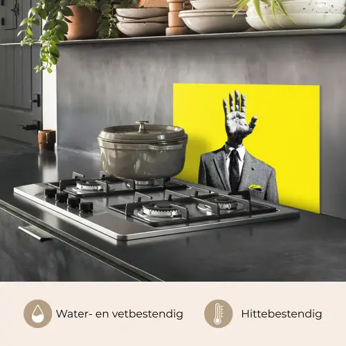 Pak - Hand - Geel keuken achterwand spatscherm klein -usp_NL