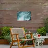 Marmer look - Blauw - Luxe Tuinposter op houten frame 2 cm dik klein -sfeer3
