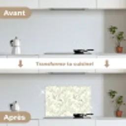 Klassiek - Vogels - Groen keuken achterwand spatscherm klein 900 -voor_na_FR