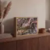Marmer - Gold - Steen - Abstract Light Box met batterij (Wandlamp) middel -sfeer2