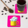 Mok - Wolken - Roze - Minimalitisch onderzetter kurk middel -sfeer2