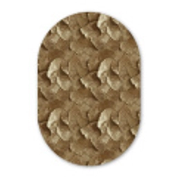 Organisch - Patroon - Bladeren - Goud Wandcirkel Ovaal Forex klein 630 -3d