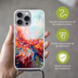 Bloemen - Abstract - Kunst - Modern Hoesje iPhone 16 Pro Max met koord klein -sfeer2_DE