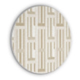 Modern - Geometrisch - Beige Akoestische PET Vilt - Rond klein 838 -3d