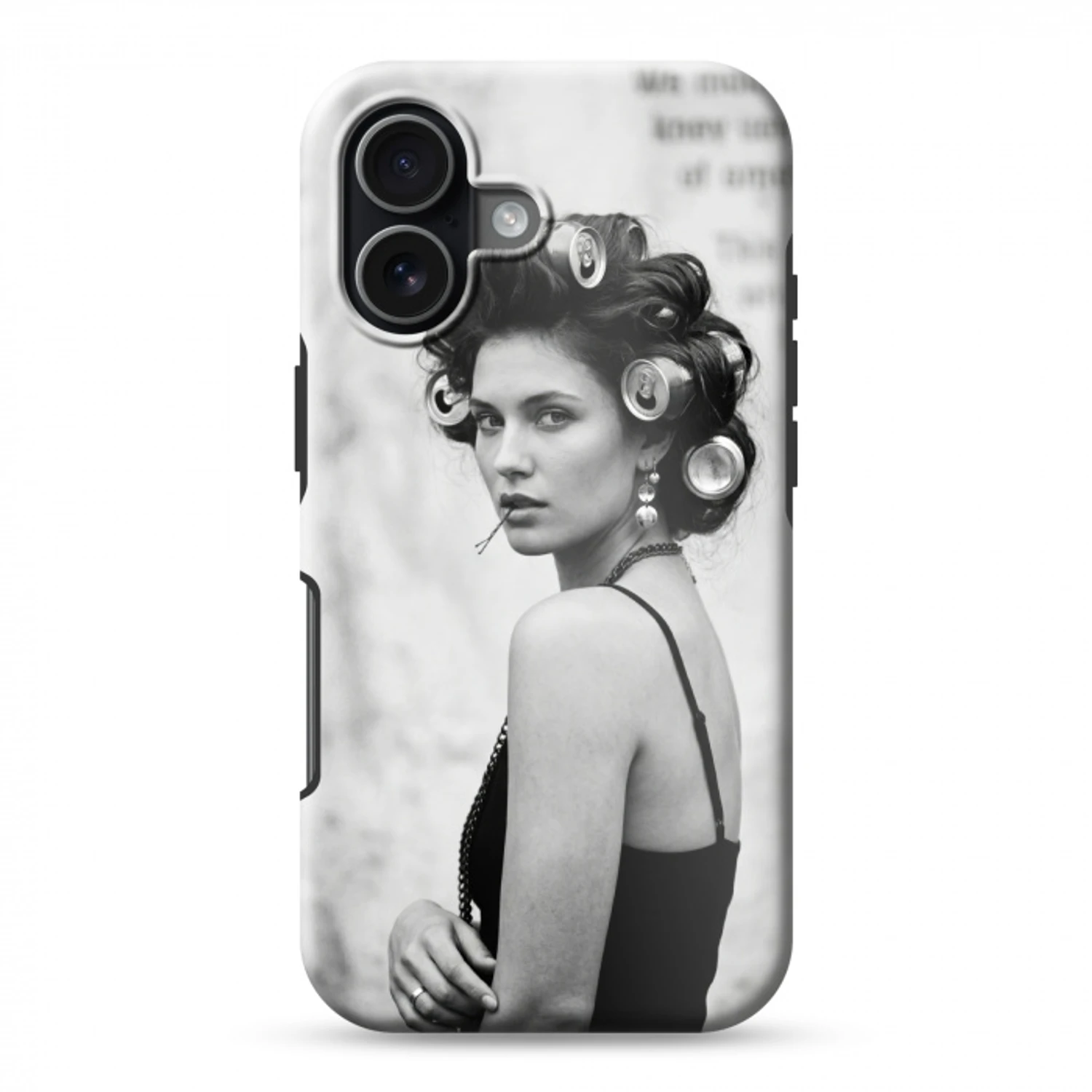 Edgy - Vrouw - Zwart - Wit Toughcase MagSafe Apple iPhone 17 klein -3d