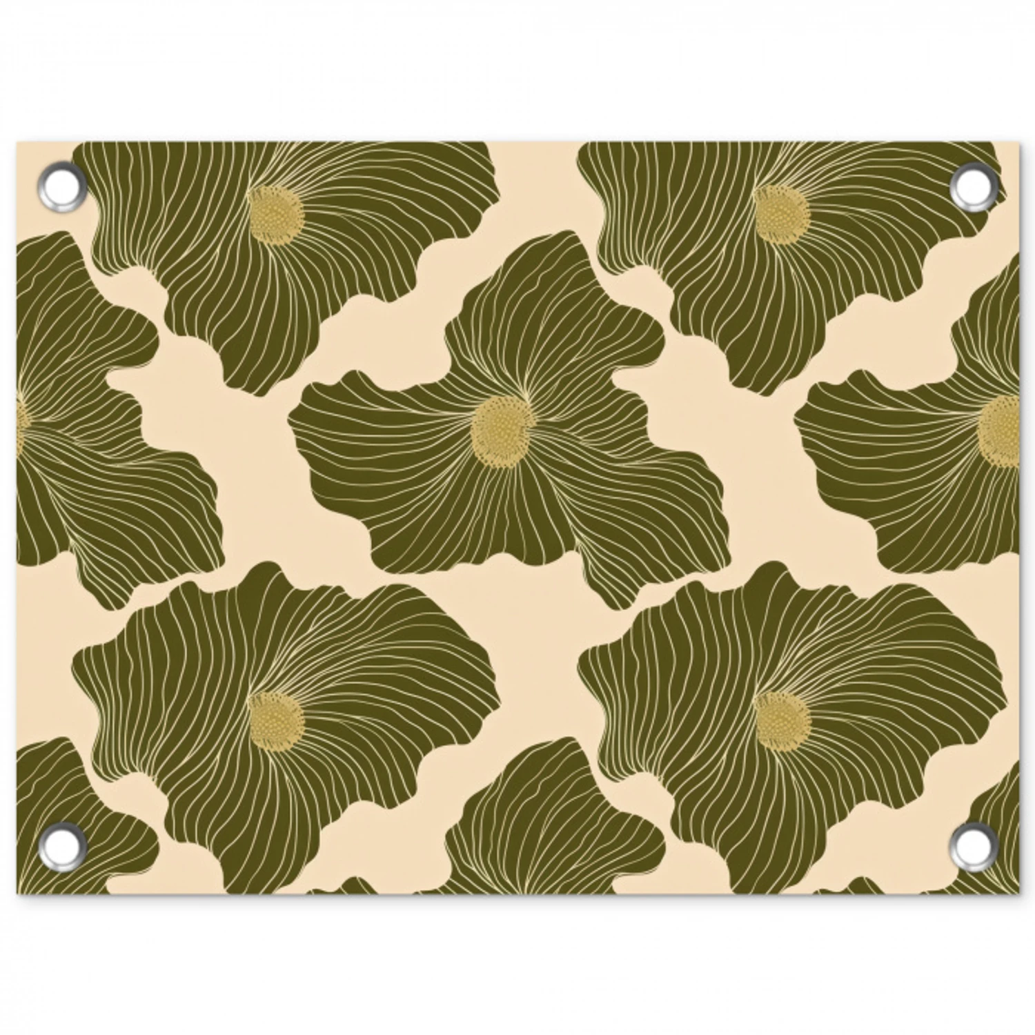 Modern - Abstract - Groen tuinposter los doek klein 239 -3d